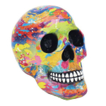 Les Tr&eacute;sors De Lily [A3844] - Mitmev&auml;rviline pritsmekujuline vaigukujuke  Skull  - 19x15x12 cm mitmev&auml;rviline