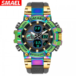 SMAEL Fashion Military kvartskellad meestele Luksuslik spordikell 50M veekindel kvartskell digitaalne helendav kronograafi k&auml;ekell NO Package kuld