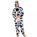 T&auml;iskasvanutele m&otilde;eldud pl&uuml;&uuml;sist lehmaprindiga pidžaamakost&uuml;&uuml;m Halloweeni &uuml;hes t&uuml;kis piimalehma cosplay M