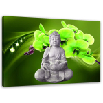 L&otilde;uenditr&uuml;kk Sitting Buddha Green Flower 60x40 roheline
