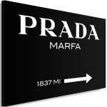 L&otilde;uendiprint Prada Marfa Black Sign 60x40 must