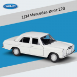 Welly 1:24 skaalaga Mercedes-Benz 220 sulamist automudel, survevalu metallist m&auml;nguasjas&otilde;idukid, automudel K&otilde;rge simulatsiooniga kollektsioon, kingitused lastele 1:24-size:19.7*7.3*6cm valge