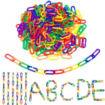 100 tk Link C-klambrid konksud kett C-lingid lapsed koolieelsed peenmotoorika treenimine &otilde;ppem&auml;nguasi v&auml;ikesed m&auml;nguasjad