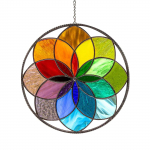 Rainbow Stained Suncatcher Window Riputused Peitsitud aknapaneelide seeriaFunrain One Size