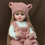 55 cm elutruu Reborn Baby Girl Nukk Pehme Silikoonist Kuldsed Pikad Juuksed Realistlik printsess Reborn V&auml;ikelapse s&uuml;nnip&auml;evakingitus