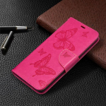 Butterfly nahast telefoni&uuml;mbris Iphone X Xs Xr 11 12 Pro Max 6 6s 7 8 Plus Se 2020 2 Mini &uuml;mberp&ouml;&ouml;ratav tagakaas Iphone11 jaoks For iPhone 6S Plus punane