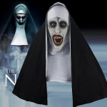 Uus Nun Horror Mask Kapuuts Kiiver Valak Halloween Scary Cosplay Kost&uuml;&uuml;mid Rekvisiidipidu