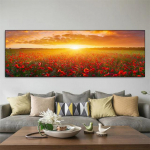 Maastik Mustvalge Punane Mooni l&otilde;uend Loodusplakatid ja tr&uuml;kised Seinakunstipildid Elutuba Kodukaunistus Ilma raamita 20cm&times;40cm NoFrame