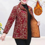 Mantlid naistele Suur puuvillane fliismantel S&uuml;gistalvine paksendatud jope Naiste vabaaja mantel pikkade varrukatega naiste mantel XXXXXL