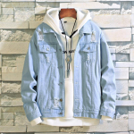 Meeste teksad jakk Meeste Bomber jakid Meeste Hip Hop Meeste Vintage teksajakk Mantel T&auml;navar&otilde;ivad XXXL