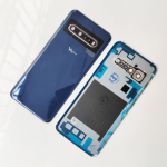 V60 UW originaal tagaklaas LG V60 ThinQ 5G tagaukse asenduspatareile, tagumine must + kaamera sinine