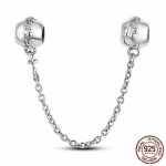 H&otilde;bedane Kinnitus P&auml;ris 925 H&otilde;bedane CZ Tsirkoon Pave Mustriga Klamber Daisy Beads Stopper Fit Moe stiil K&auml;ev&otilde;ru Charms Ehted