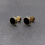 1 Piecs High Grade Round Shape Vintage Stud Earrings for Men Women Unisex Trendy Titanium steel Party  Ear Jewelry G-2Pcs