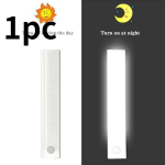 1 tk LED-&ouml;&ouml;tuled juhtmevaba liikumisanduriga seinavalgusti USB-laetav k&ouml;&ouml;gikapp &ouml;&ouml;lamp valge