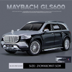 1/24 Scale Maybach GLS-Class GLS600 Diecast automudeli m&auml;nguasi, tagasit&otilde;mmatav m&auml;nguasi koos heli ja valgusega lastele V&auml;ikelaste poiste t&uuml;drukute kingituste kollektsioon 1/24-21x8x7.5cm