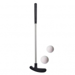 1 komplekti minigolfi putteriklubi 2 golfipalliga TPR k&auml;epidemega parem vasakuk&auml;eline roostevabast terasest golfiklubi lastele t&auml;iskasvanute lauam&auml;ng golfiputteri treening must