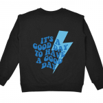 Hea p&auml;ev veeta head p&auml;eva Pusa Naljakas Lightning Bolt Pullovers Naiste dressipluus Trendikas vintage top S valge