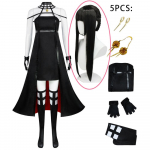 Anime Spy X Perekond Yor Forger Cosplay kost&uuml;&uuml;m Yor Briar Kleit Parukas Thorn Printsess Must seelikukomplekt Halloweeni peokost&uuml;&uuml;mide &uuml;likond L-(Costume+Wig)