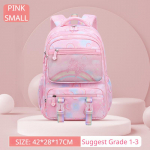 Algkooli t&uuml;drukute seljakott Moodne vikerkaare liblika mustriga &otilde;ppekott Kerge k&uuml;lmkapi uks avatud laste seljakott, klass 1 3 kuni 6 Small size roosa