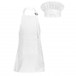 Lastek&ouml;&ouml;k toiduvalmistamiseks ja k&uuml;psetamiseks, p&otilde;lle ja koka m&uuml;tsi komplekt taskuga laste kokakost&uuml;&uuml;miga S