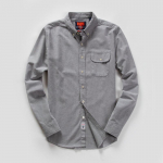 Meeste pikkade varrukatega Oxfordi vabaaja s&auml;rk, eesmine plaaster, rinnatasku, tavaliistuga n&ouml;&ouml;pidega krae paks t&ouml;&ouml;s&auml;rk MG20306 M hall