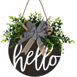 Tervitussilt v&auml;lisukse jaoks, v&auml;lisukse sisekujundus talumaja veranda jaoks, maal&auml;hedased tervitusp&auml;rjad, &uuml;mmargune puidust rippsilt kodu v&auml;litingimustes sisekujunduseks