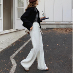 Vintage Fried Dough Twists Kootud villased p&uuml;ksid 2023 Uued kardinad laia s&auml;&auml;rega p&uuml;ksid Naiste kevadised ja s&uuml;gisesed sirge toruga p&uuml;ksid One Size beež