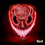 Halloweeni hirmutav mask LED-valgustusega 3 valgustusrežiimi EL-juhtmega festivali Cosplay kost&uuml;&uuml;mipidude karnevali jaoks t&auml;iskasvanutele ja lastele