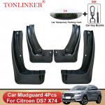 TONLINKER Auto poritiivad Citroen DS7 X74 DS 7 2018  2022 Poritiivad Pritsmekaitsmed Poritiiva Porilapatsid 4 Pcs Black A