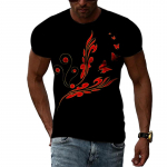Suvised Unisex Gorgeous Butterfly graafilised t-s&auml;rgid Meeste Mood Casual Personality 3D Prinditud T-s&auml;rk Trendikas Harajuku O-Kaelusega Tee S
