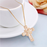 Klassikaline retro l&auml;ikiv kuubikujuline tsirkooniumrist naistele mood kullast h&otilde;bedast v&auml;rvi Crystal Cross Choker ripats kaelakee peoehted 50cm