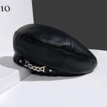 Kett-nahast baretist m&uuml;ts, naiste s&uuml;gistalv, vintage kaheksanurkne vabaaja elegantne pidulik &otilde;ues maalrim&uuml;ts naistele L（58-60cm） khaki