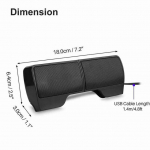 HKXA 1 paari mini kaasaskantav Clipon USB stereok&otilde;larid liinikontroller heliriba s&uuml;learvuti MP3-telefoni muusikapleier arvuti koos klambriga must