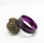 Meeste s&otilde;rmus, must, harjatud volframkarbiidist s&otilde;rmus, 6 mm, 8 mm, lilla sees, meeste kihlas&otilde;rmused 13