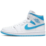 Air Jordan 1 Mid UNC Naiste tossud Valge Carolina-Sinine BQ6472-114 35.5
