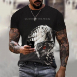 Mood vabaaja 3D-printimine Meeste suvine uus &ouml;&ouml;kull looma &uuml;lisuur T-s&auml;rk Vintage top O kraega T-s&auml;rk M