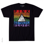 Pink Floyd Rainbow Prism Waters Gilmour Barretti Unisex T-s&auml;rk S