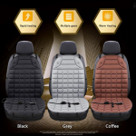 Soojendusega autoistme padja kate Hoia soojas Talvine majapidamispadi Universaalne 12V soojendus istmepadi Autotarvikud Elektriline istmesoojendus 1 pc hall