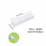 Uus &ouml;&ouml;valgus Led valgus kapi alune valguse liikumisandur kapi valguskapp USB laetav k&ouml;&ouml;givalgusti lamp Cold White 6000K