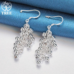 925 Sterling Silver Silver Grape Bead Ball K&otilde;rvar&otilde;ngad Ehted