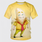 Suvine meeste ja naiste T-s&auml;rk L&otilde;bus Banaan Fruit Multifilm 3D Printimine O-kaelusega Tee Unisex Mood vabaaja Suur l&uuml;hikeste varrukatega top 3XL