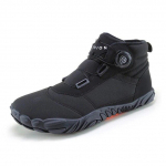 Talvised meeste saapad Lumine BareFoot vabaajajalats Naiste soojad pehmed puuvillased kingad matkamiseks roniks t&ouml;&ouml;tamiseks k&otilde;rged pahkluusaapad 47 must