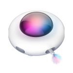 Nutikas kassim&auml;nguasi UFO Lemmikloomade plaadim&auml;ngija P&uuml;&uuml;dmise Treeningm&auml;nguasjad kassidele Interaktiivsed kassipojad M&auml;ngum&auml;nguasjad Kassitarvikud valge