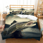 3D Fishing Prinditud voodipesukomplekt Kalap&uuml;&uuml;gi tekikate Padjap&uuml;&uuml;r &Uuml;he-/kaheinimesevoodi t&auml;issuuruses tekikott pestav t&otilde;mblukk Kodukaunistus UK Single 135x200cm