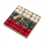 24 Pieces Handmade pompoms Wool Beads Party Decor DIY Felt Ball Christmas Balls for Craft