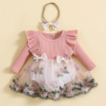 T&uuml;drukutele m&otilde;eldud kleidi ja peapaela komplekt, laste r&otilde;ivakomplekt 70