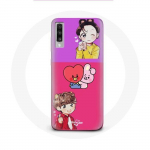 Coque pour Samsung Galaxy A50 BTS BT21 Cooky Et Tata Bangtan V Et Jungkook Fanart