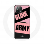 Coque pour Xiaomi Mi 11 Lite BTS ARMY Et Blackpink Blink Rose Noir