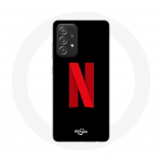 Coque pour Samsung Galaxy A33 5G Netflix Logo rouge fond noir