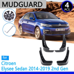 Mudguards fit for Citroen Elysee 2014~ 2015 2016 2017 2018 Car Accessories Mudflap Fender Auto Replacement Parts black